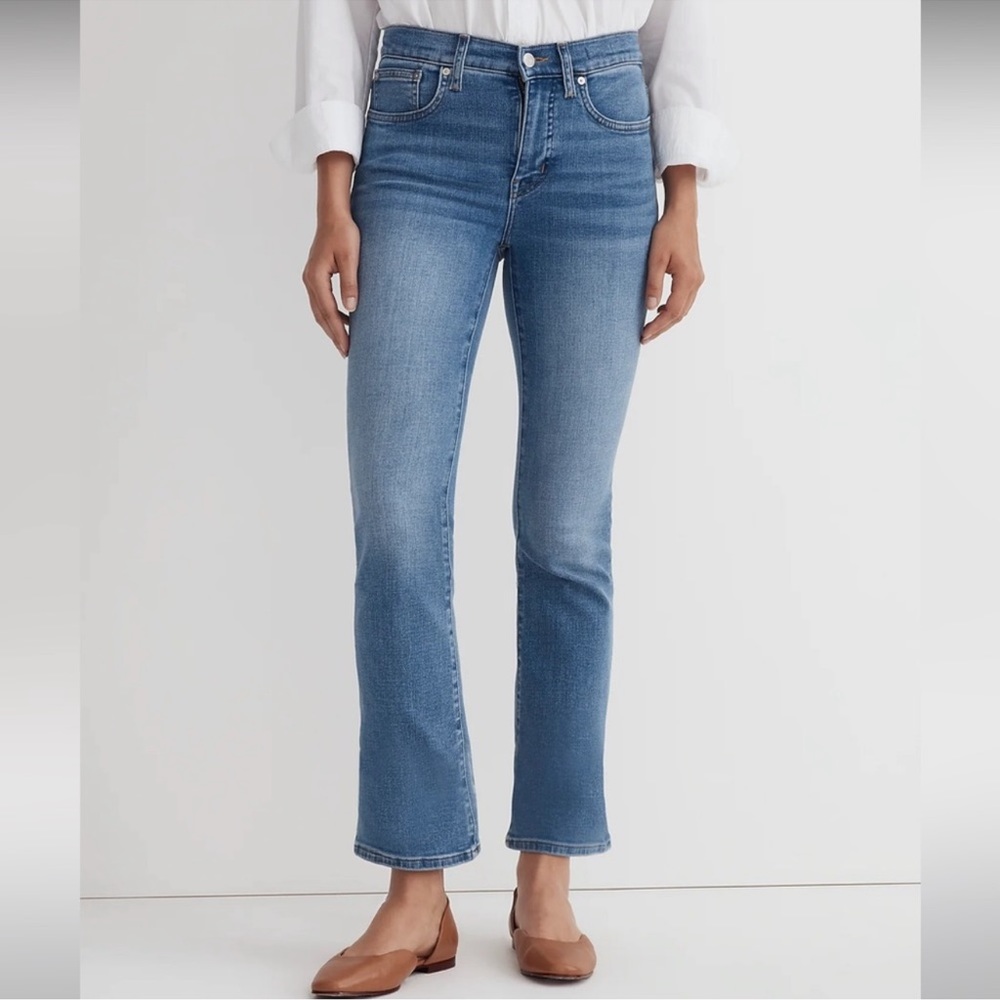 Madewell NWT Kick Out Crop Jeans Size 28 in Mather Wash